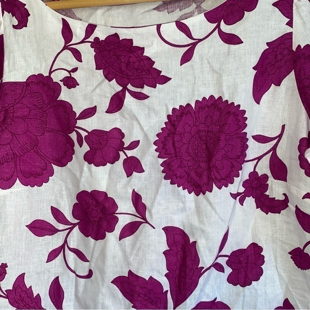 Ann Taylor Linen Blend Boat Neck Popover - Picture 3 of 5